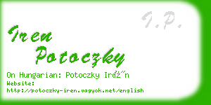 iren potoczky business card